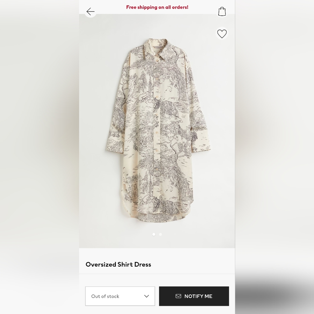 H&M Oversized Shirt Dress
